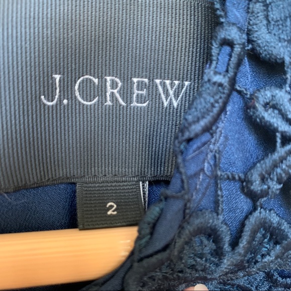 Jcrew collection women’s sleeveless lace dress in navy - Picture 4 of 7